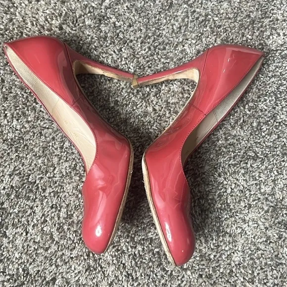 L.K. BENNETT LONDON Patent Leather Heels Shoes Pumps Size 39.5