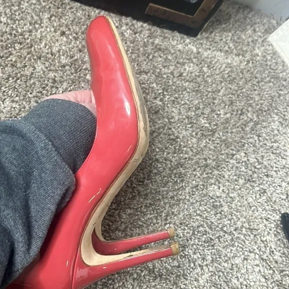 L.K. BENNETT LONDON Patent Leather Heels Shoes Pumps Size 39.5