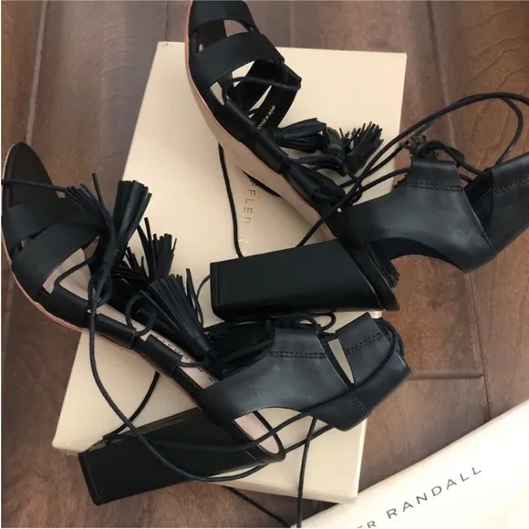 Loeffler Randall leather sandals in box (worn once)