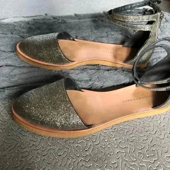 Loeffler Randall Odette Glittery Platform Flat: 10