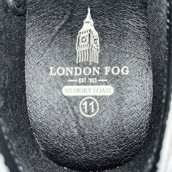 London Fog Mens Bradford Black Shoes Size 11