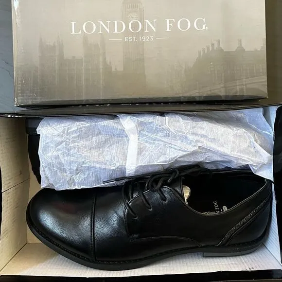 London Fog Mens Bradford Black Shoes Size 11