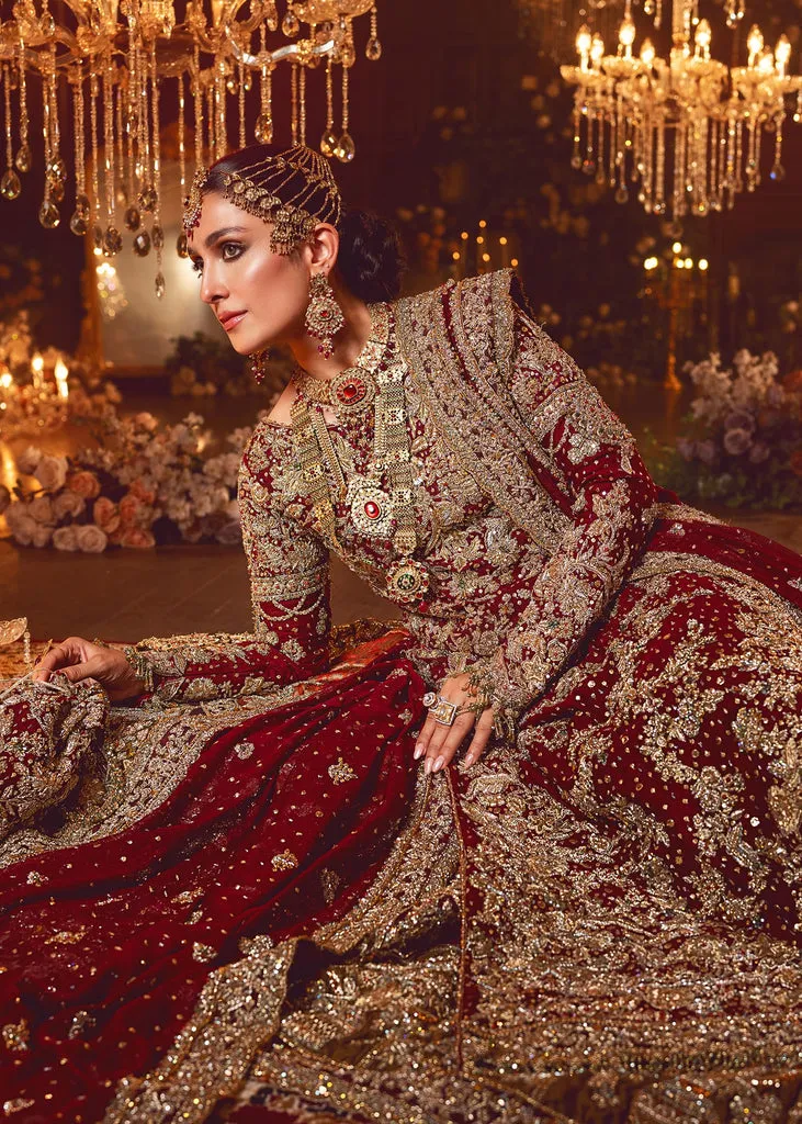 Long Kameez Red Lehenga Pakistani Wedding Dresses
