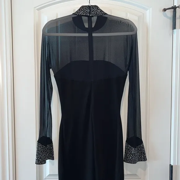 Long sleeve floor length formal dress Whimsigoth sexy witchy glam Hollywood M