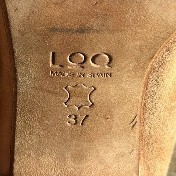 LOQ Villa Pumps Heels 37 EU 6.5 US Tan Brown Suede Designer Luxury Workwear