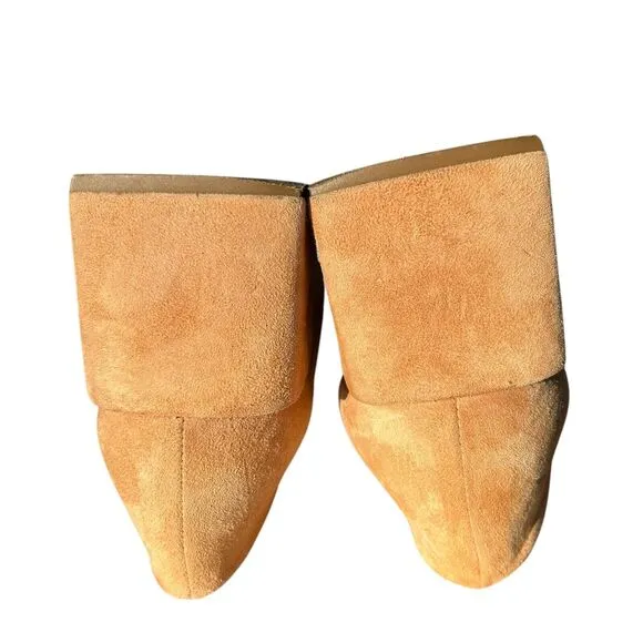 LOQ Villa Pumps Heels 37 EU 6.5 US Tan Brown Suede Designer Luxury Workwear