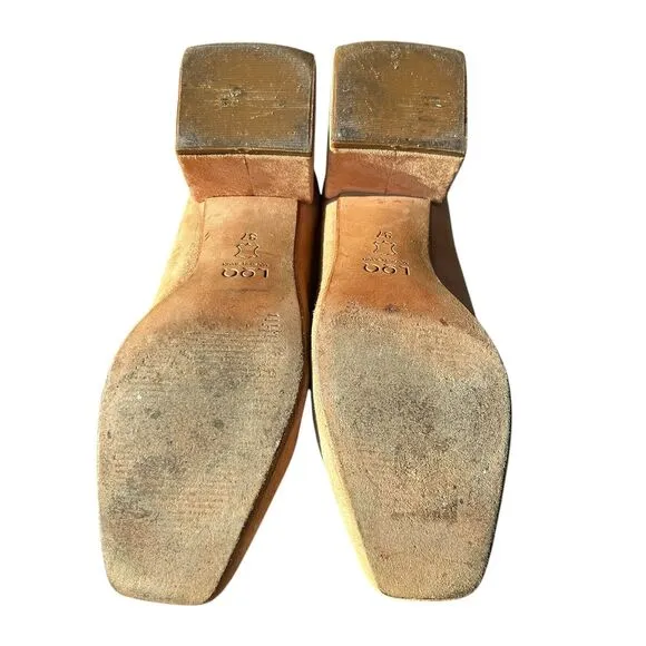 LOQ Villa Pumps Heels 37 EU 6.5 US Tan Brown Suede Designer Luxury Workwear