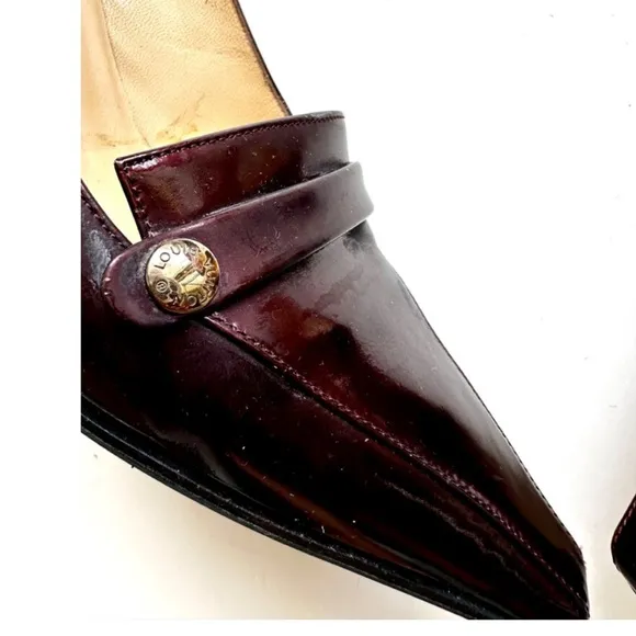 Louis Vuitton Vintage Women's Burgundy Patent Leather Heels