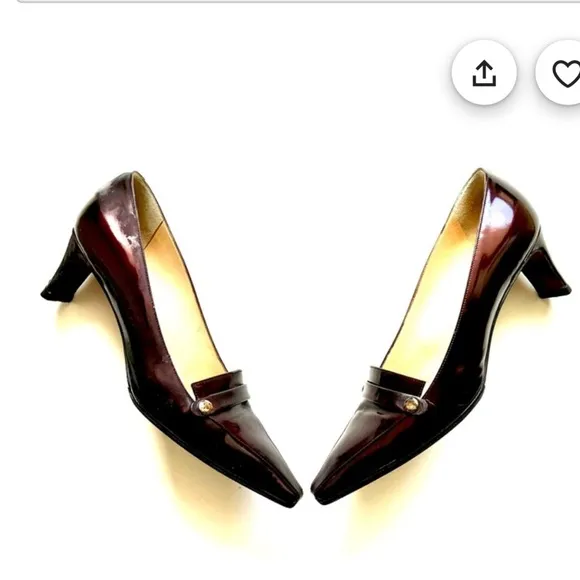 Louis Vuitton Vintage Women's Burgundy Patent Leather Heels
