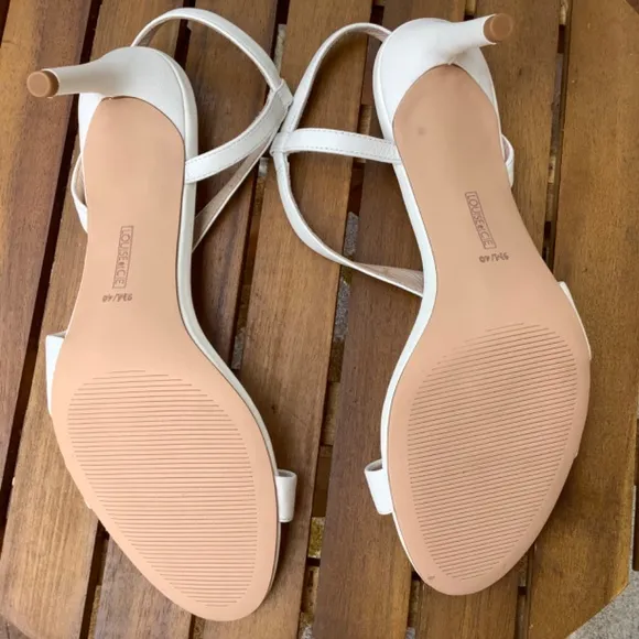 Louise et Cie Leather Strap Sandals Kass Optic White SZ 9