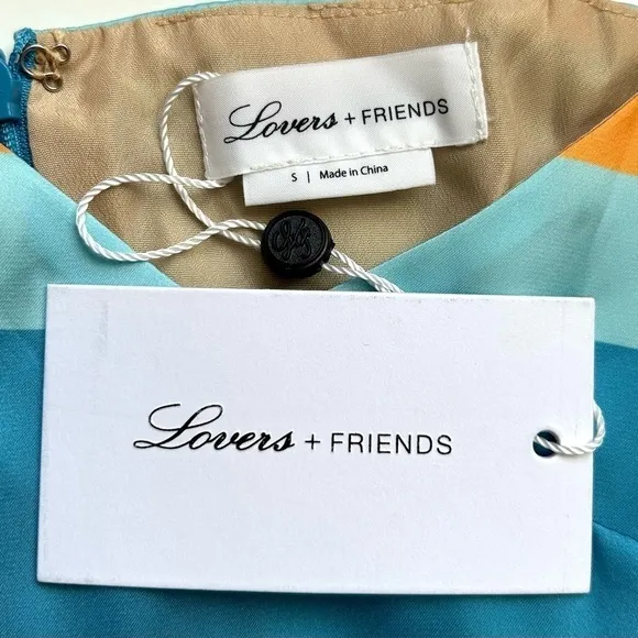 Lovers and Friends Orchid Dress in April Stripe Wrap Tulip Hem Size Small NWT