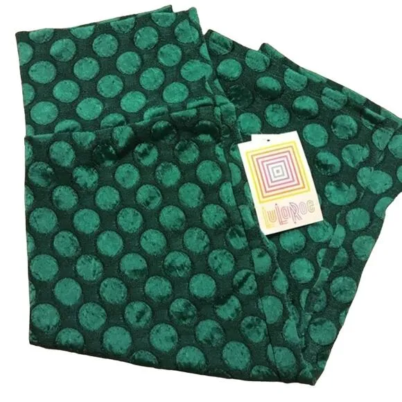 LuLaRoe Skirt Sz M Pencil Cassie Elegance Collection KELLY GREEN Polka Dot