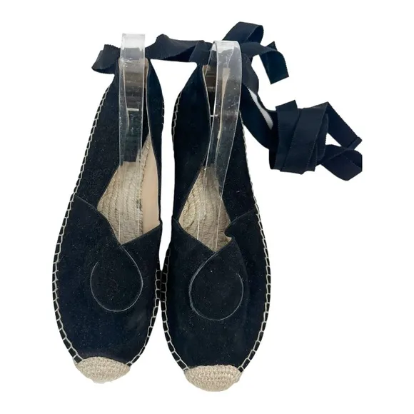 M. Gemi Black Lace Up Espadrille Flats EU 42 US 11.5-12 US