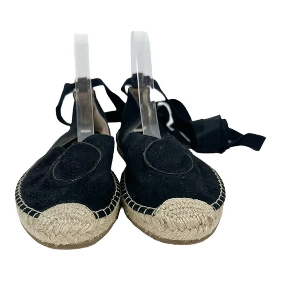 M. Gemi Black Lace Up Espadrille Flats EU 42 US 11.5-12 US