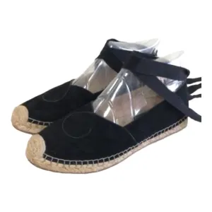 M. Gemi Black Lace Up Espadrille Flats EU 42 US 11.5-12 US