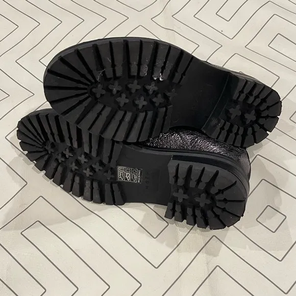 M. Gemi Gunmetal Lace Up Stacked Loafer s