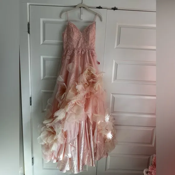 Mac Duggal‎ Embellished Floral High Low Sleeveless Gown 11293 NWT Size 6
