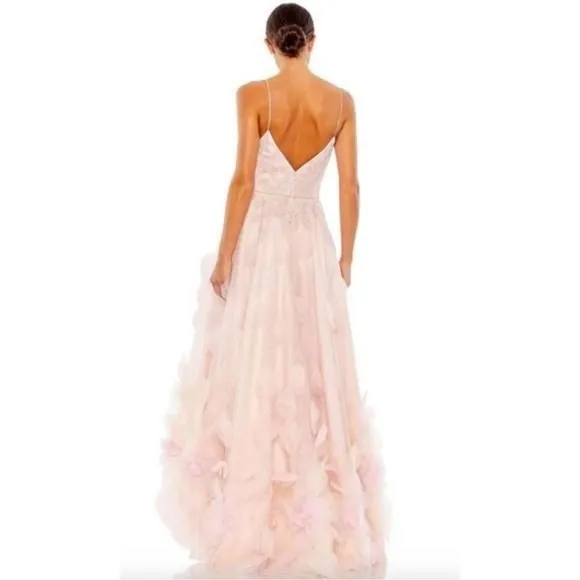 Mac Duggal‎ Embellished Floral High Low Sleeveless Gown 11293 NWT Size 6