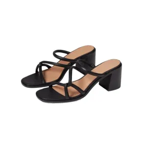 Madewell BOMBÉ HEELED MULES IN LEATHER