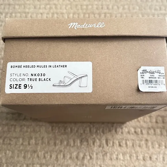 Madewell BOMBÉ HEELED MULES IN LEATHER
