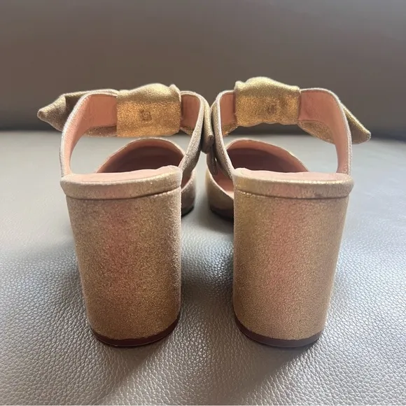 Madewell Gold Women's Mules with Bow Detail
