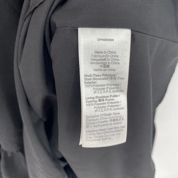 Madewell Ruched Keyhole Tiered Black‎ Midi Dress Size 10
