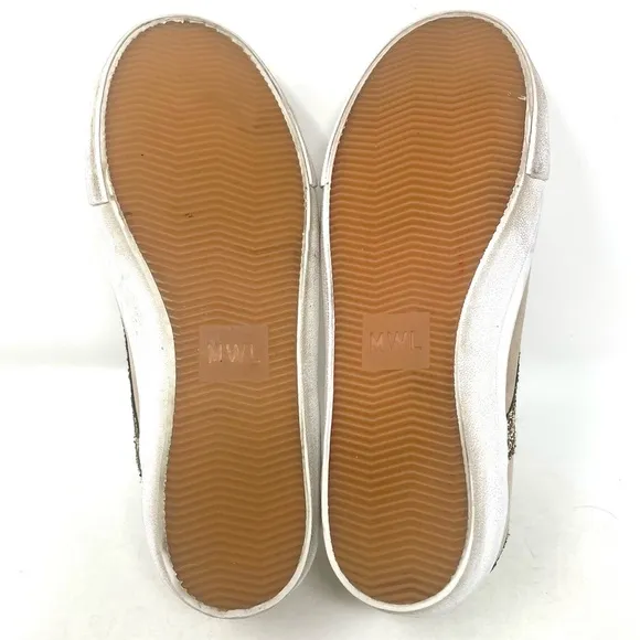 Madewell Sidewalk Low Top Sneaker Dark Rope Glitter Womens 6.5