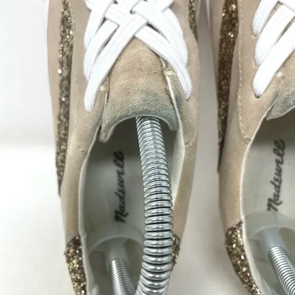 Madewell Sidewalk Low Top Sneaker Dark Rope Glitter Womens 6.5