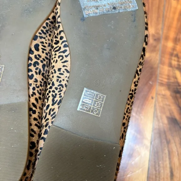 Madewell The Cory Flat in Leopard Calf Hair Desert Dune 9.5