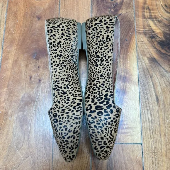 Madewell The Cory Flat in Leopard Calf Hair Desert Dune 9.5