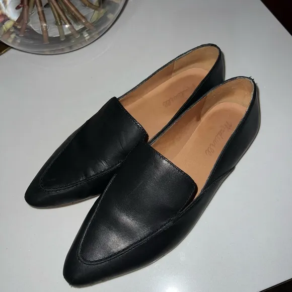 Madewell The Frances Loafer Pointy Leather Flats Size 9