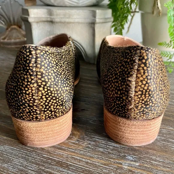 Madewell ‘The Lucie’ Spotted Calf Hair Bootie Boots Slip On Flats Shoe Women’s 9