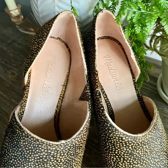 Madewell ‘The Lucie’ Spotted Calf Hair Bootie Boots Slip On Flats Shoe Women’s 9