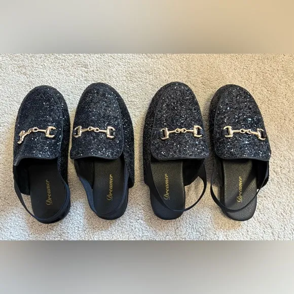 Madison Glitter Slingback Shoes- Girls size 32/1