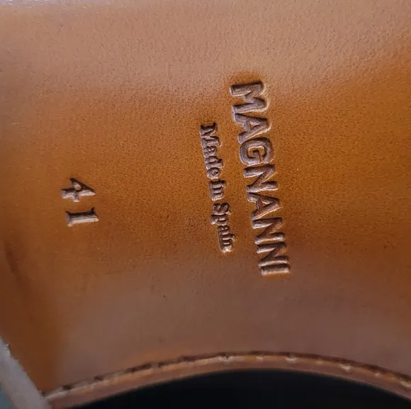 Magnanni 18727 Mens Triple Brown Buckle Monk Strap Dress Shoes Sz 41 or 8 NIB