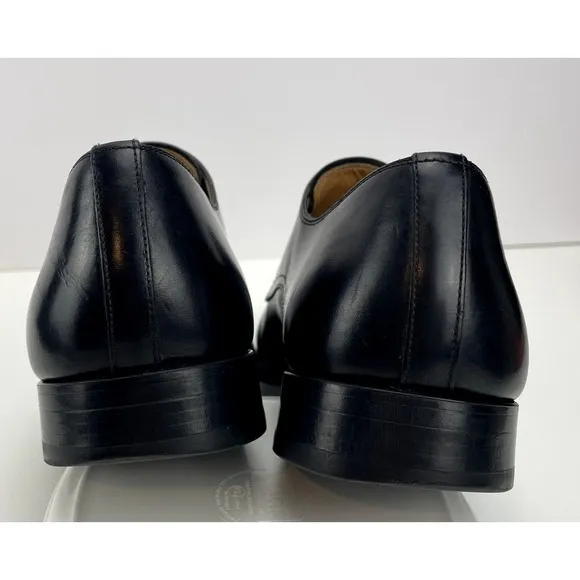 MAGNANNI Black Leather Apron Toe Derby Shoes Mens US (9) Spain Lace Dress