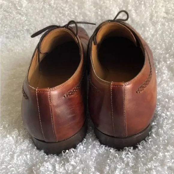 Magnanni Cordero Medallion Toe Derby in Cognac Leather Dress Shoes