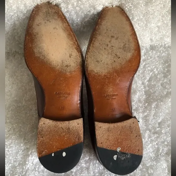 Magnanni Cordero Medallion Toe Derby in Cognac Leather Dress Shoes