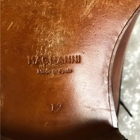 Magnanni Cordero Medallion Toe Derby in Cognac Leather Dress Shoes