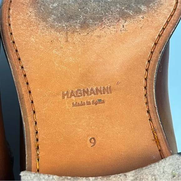 Magnanni Marco II Single Monk Strap Leather Dress Shoes Mens Size 9