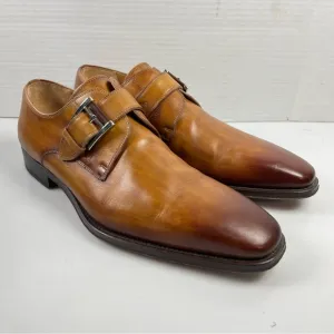 Magnanni Marco II Single Monk Strap Leather Dress Shoes Mens Size 9