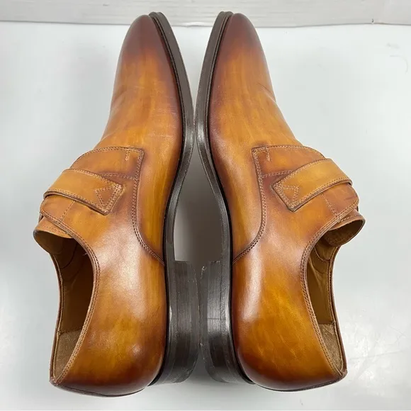 Magnanni Marco II Single Monk Strap Leather Dress Shoes Mens Size 9