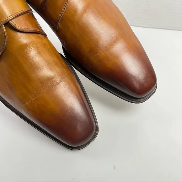 Magnanni Marco II Single Monk Strap Leather Dress Shoes Mens Size 9