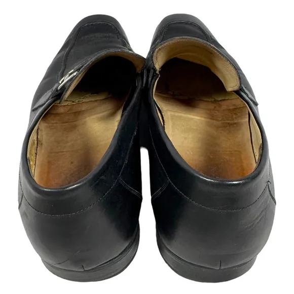 Magnanni Marcus Loafer Mens 13 M Dress Shoes Black Leather 14097 Buckle Strap
