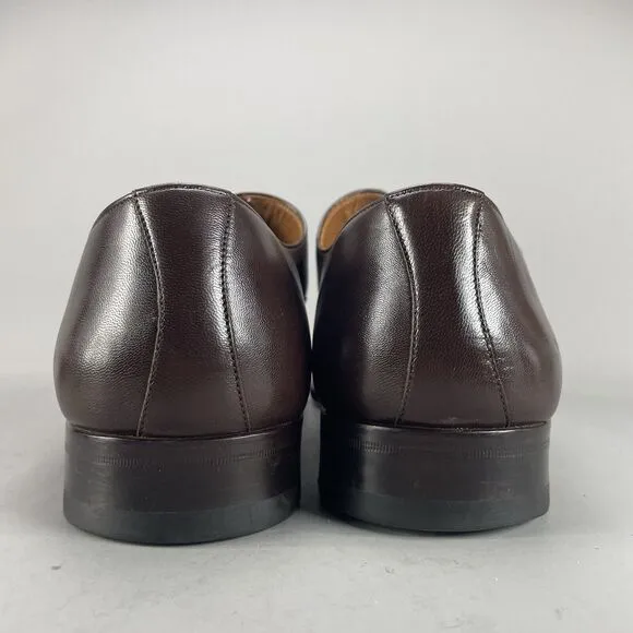 Magnanni Men’s Size 13 Dress Shoes Shaded Brown Leather Cap Toe Oxfords Lace Up