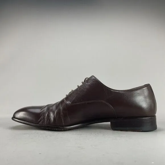 Magnanni Men’s Size 13 Dress Shoes Shaded Brown Leather Cap Toe Oxfords Lace Up