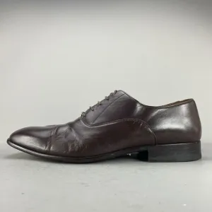 Magnanni Men’s Size 13 Dress Shoes Shaded Brown Leather Cap Toe Oxfords Lace Up