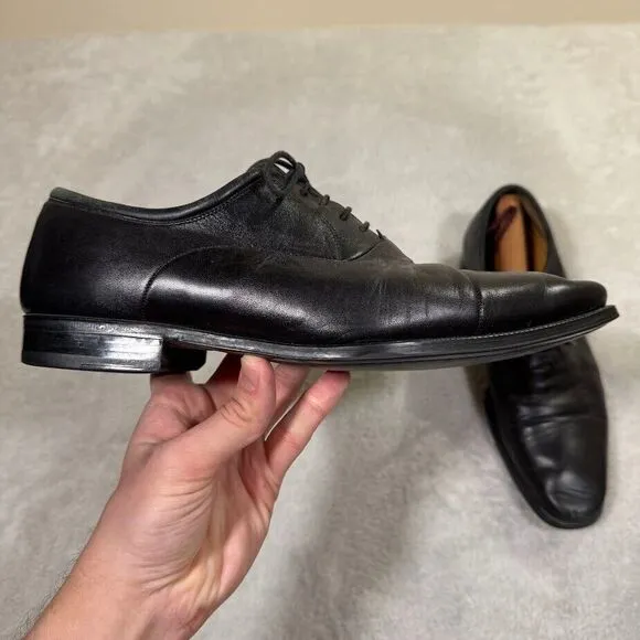 Magnanni Mens Size 9.5 D‎ Black Leather Segovia Cap Toe Oxford Dress Shoes 12654
