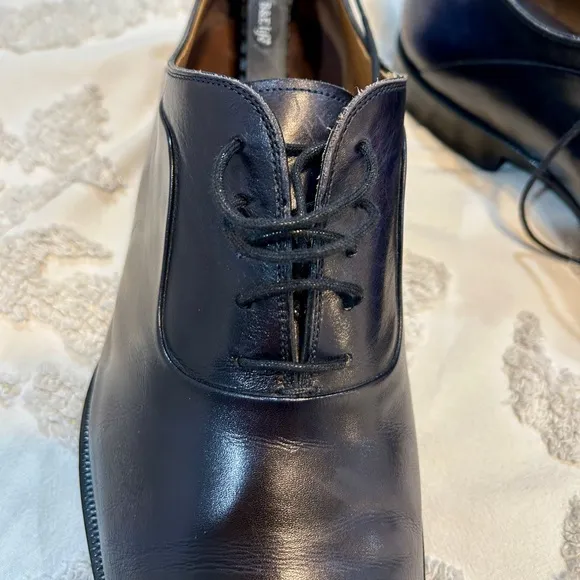 Magnanni Navy Blue 11.5m Oxford Dress Shoes men’s almost new