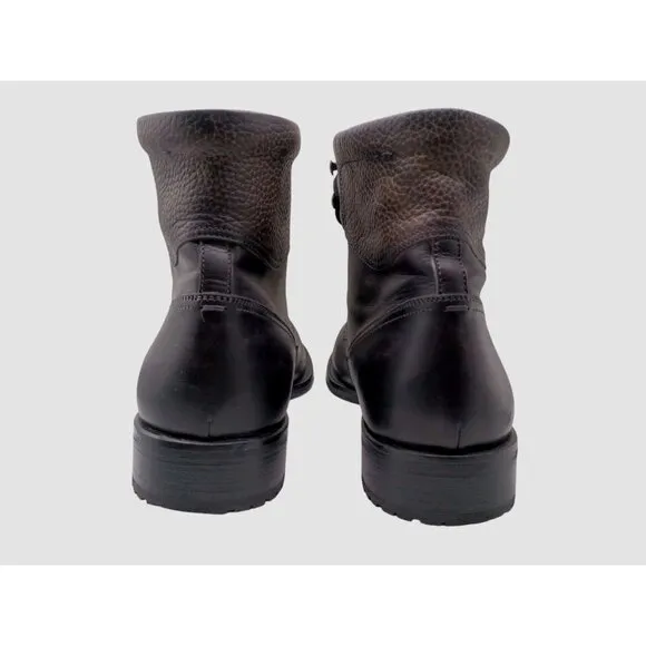 MAGNANNI 'Peyton III' Mens Black/Burgundy Leather Boots Sz 10 M Shoes Spain $425